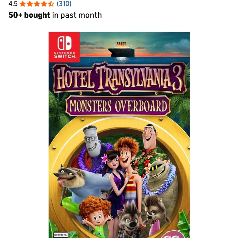 Nintendo Switch Hotel Transylvania 3 Game - Colorful Adventure